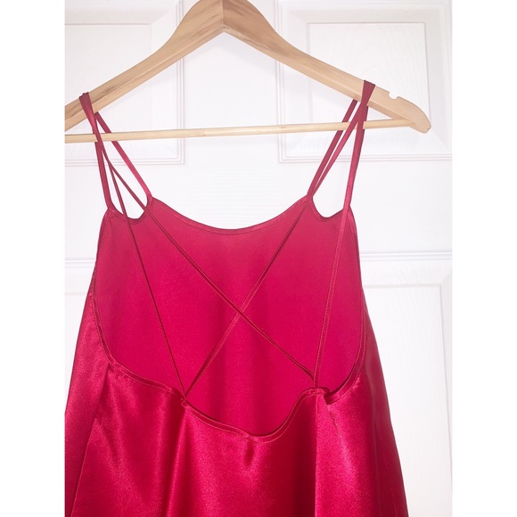 Vintage La Senza Satin Slip Dress Red Size Large - Picture 3 of 8